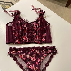 Victoria secret small bustier and panty